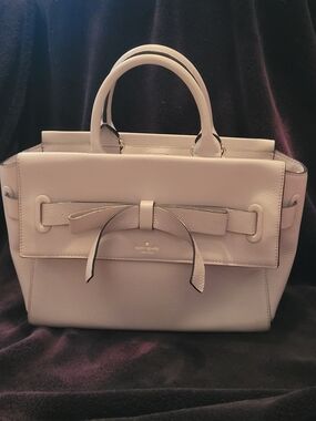 Kate Spade Prospect Place Small Alessa Pebbled Leather Bow Handbag Blush/Stone